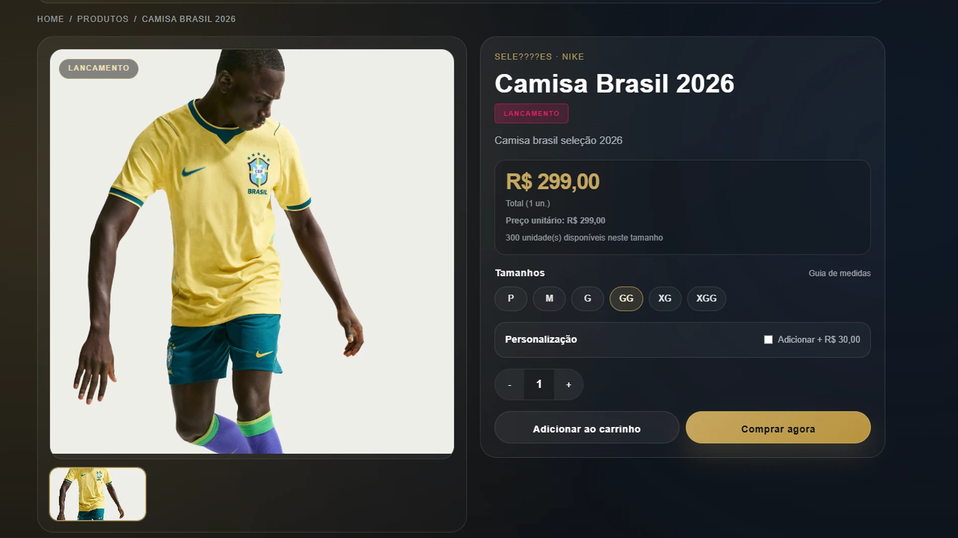 Rare7 Página do produto